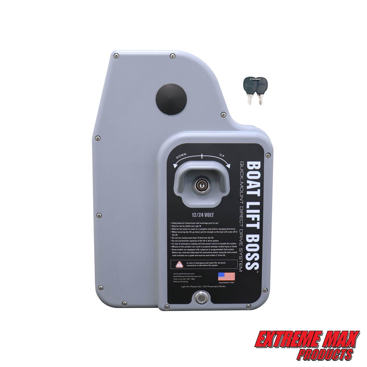 12/24 Volt KeyTurn Boat Lift Boss Extreme Max